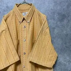 90s vintage 半袖　柄シャツ　メンズ　古着　個性派　奇抜