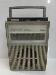 最終値下げ！ M43 棚12 現状品　AIWA　FM AM 2Band　10TRANSISTOR　アイワ　ポータブルラジオ　通電未確認　4/12