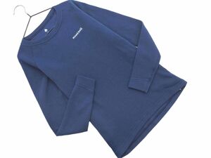 ネコポスOK mont-bell モンベル ジオライン EXP ラウンドネックシャツ カットソー size150cm/紺 ◇■ ☆ edc2 子供服