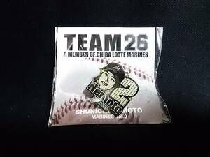 TEAM26 A MEMBER OF CHIBA LOTTE MARINES ピンバッジ SHUNICHI NEMOTO t29