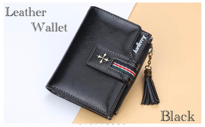 財布 二つ折り財布 レザー 革 高品質 札入れ 小銭入れ カード入れ フォトフレーム 大容量 多機能 男女兼用 ブランド ブラック　