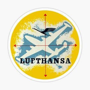 レトロステッカー　Lufthansa - To All Points!