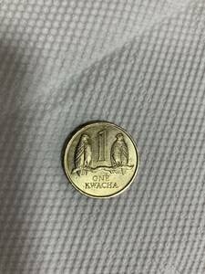 アフリカ ザンビアのコイン 1クワチャ 1989年 5枚セット2,000円 送料無料