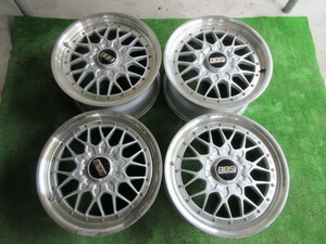 ☆現状渡しにつきドレスアップ目的での使用はリペア前提☆BBS RSⅡ025(17-8J+35)RSⅡ026(17-9J+35)5H/114.3 各2本ずつ計4本☆