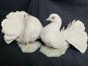 ローゼンタール ハト フィギュリン　1950年代　Rosenthal Dove Figurine Male Female　鳩 フィギュア 置物 鳥 フリッツ・ハイデンライヒ