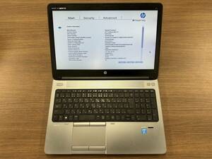 HP ProBook 650 G1 i7-4600M 8GB ストレージ無【BIOS確認済】ノートパソコン ノートPC