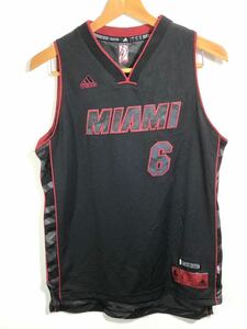 ■ 子供用 adidas アディダス LIMITED EDITION NBA MIAMI Heat マイアミ ヒート ＃6 LEBLON JEAMS レブロンジェームス ユニフォーム L ■