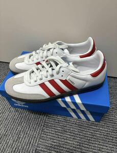 【新品未使用】adidas サンバOG 赤白カラー スニーカー 27cm