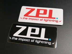 ZPI ロゴ　ステッカー　シール　二枚組　ホワイト　ブラック