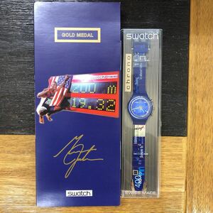 1996年アトランタオリンピック 陸上 200m/400m ゴールドメダリスト マイケルジョンソン SWATCH スウォッチ クロノグラフ 腕時計 未使用品