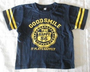 西松屋 Tシャツ 半袖 紺 黄色 110サイズ 綿100％ 子ども服 キッズ ベビー