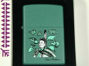 2002 Zippo Carson Waterman（Indian Art）Pow-Wow#215CW292 ボトム塗装