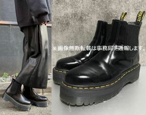 Dr.Martens ドクター マーチン☆2976 QUAD チェルシー 厚底 サイドゴア ブーツ/サイズUK5 24㎝ ブラック 定価36300円