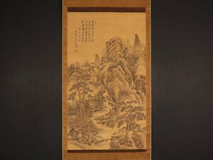 【模写】【伝来】sh9210〈池大雅〉大幅 山水図 文人画の祖 江戸時代中期 京都の人