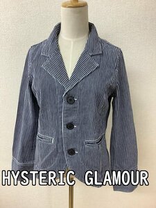 ヒステリックグラマー (HYSTERIC GLAMOUR) ブルー ヒッコリーストライプジャケット サイズフリー