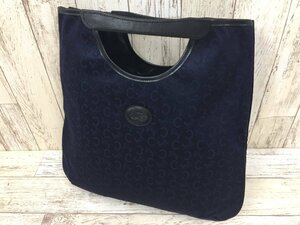 168B CELINE セリーヌ ネイビー ハンドバッグ トート バッグ【中古】