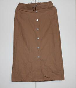 ジーユー　GU　布ベルト付　台形ロングスカート　Mサイズ　ボタン