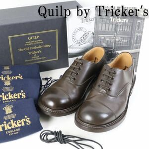 679 新品 Quilp by Tricker’s トリッカーズ 最高級 英国製 クイルプ レザー シューズ メンズ ナナミカ 靴 定価106,700円 UK7h 茶