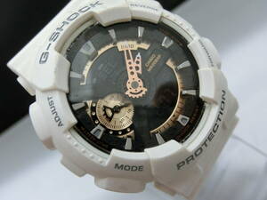 CASIO カシオ G-SHOCK ジーショック GA-110RG-7A 腕時計 クオーツ アナデジ カレンダー 多機能 ホワイト ピンクゴールド 可動品