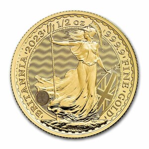 [保証書・カプセル付き] 2023年 (新品) イギリス「ブリタニア」純金 1/2オンス 金貨 (エリザベス２世)