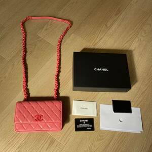 CHANEL シャネル ウォレットチェーンバッグ ピンク