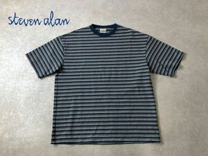 美品・定価1.2万●Steven Alan●SIRO BORDER SHORT SLEEVE TEE -LOOSE ボーダー Tシャツ●スティーブンアラン