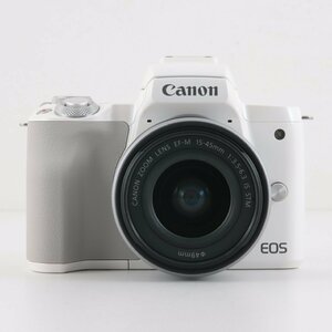 1円～ Canon キヤノン ミラーレス一眼カメラ EOS kiss M　/　EF-M 15-45mm 3.5-6.3 IS STM 【電源ONのみ確認】
