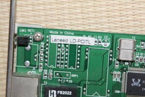 (送料無料) PCI接続 増設ボード LANカード Laneed LD-PCITL イーサネットボード ELECOM IBM Aptiva Windows98SEにて使用 当時物