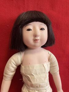 コレクター所蔵品 大丸特製 市松人形 日本人形 アンティーク 抱き人形 丸平 豆人形 玩具 雛人形 ビスクドール 戦前 縮緬 昭和初期 