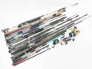 02 67-591833-21 △ [S] Daiwa ダイワ RYOBI リョービ アルファテック 他 釣竿 ロッド リール 竿掛 釣り具 まとめ セット 旭67