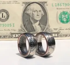 [アメリカコインリング] ケネディ50セント 外国コイン　指輪　アメリカン