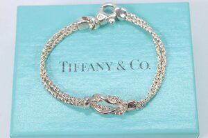 Tiffany & Co. ティファニー SV925 ダブルロープ チェーン ブレスレット シルバー メンズ レディース アクセサリー　5265-A