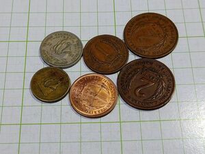 英領東カリブ　通用貨　記念硬貨　コイン　いろいろ　６枚組　外国銭　