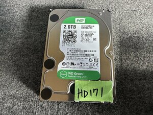 【送60サイズ】 WD WDC WD20EZRX-22D8PB0 2TB 使用328時間 3.5インチSATA HDD 中古品