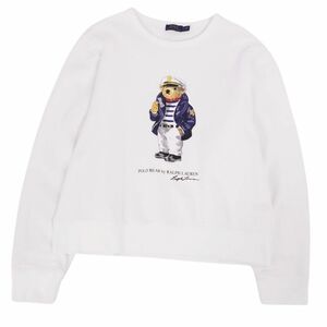 ラルフローレン RALPH LAUREN トレーナー スウェット ポロベア コットン トップス レディース XL ホワイト cf03de-rm11e27067