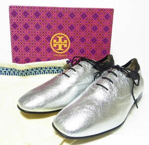 【アパレル】☆未使用箱付き☆ トリーバーチ TORY BURCH メンズ ドレスシューズ シルバー 高級 パーティー おしゃれ ブランド