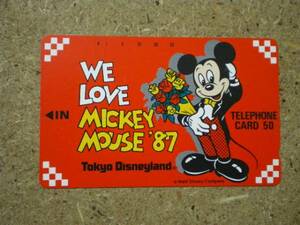 a3567・東京ディズニーランド　ミッキーマウス’87　テレカ