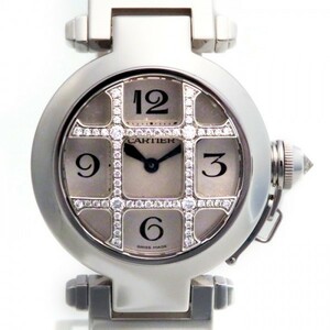 カルティエ Cartier パシャ 32 グリッドダイヤ WJ11934G シルバー文字盤 新古品 腕時計 レディース