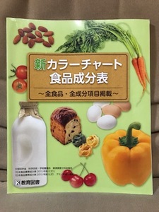 ■ 新カラーチャート食品成分表 ~ 全食品・全成分項目掲載 ~ ■ ※2016年発行!　教育図書　送料198円