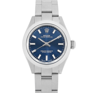 ロレックス オイスターパーペチュアル28 276200 ブルー ランダム番 中古 レディース 腕時計