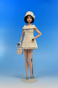 Barbie用 コスチューム・４点（帽子・ワンピース・バッグ・シューズ）セット・サービス品付き