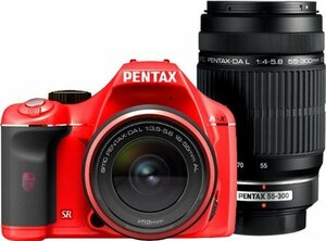 PENTAX デジタル一眼レフカメラ K-x ダブルズームキットレッド(中古品)