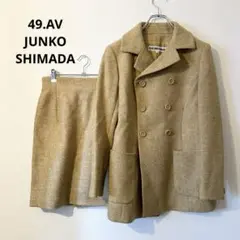 JUNKO SHIMADAスーツ　セットアップ　黄色　レトロ　スカート　M