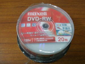  i387 未使用！maxell/マクセル DVD-RW ２０枚組　120分　１～２倍速　　 未開封！