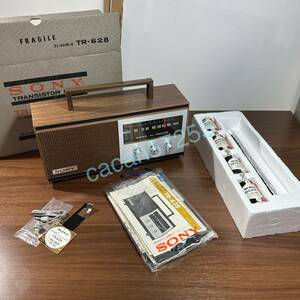 　7日間限定★全国送料無料★未使用品 Sony トランジスタラジオ TR-628 元箱 乾電池 ★ ソニー FRAGILE radio Wooden アンティーク レトロ