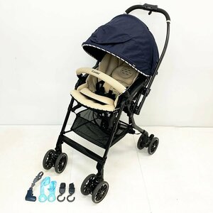 美品 Combi コンビ スゴカル 4キャス エアーエッグショック HK エアリーネイビー ベビーカー 17547 [M11583]