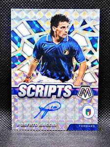 ※動画あり/売切間近 ★折れなし1点のみ★ Panini MOSAIC ロベルト バッジョ Roberto Baggio 直筆サインカード ROAD TO WORLD CUP 2021-22