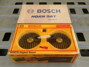 当時物【BOSCH スーパーホーン12V高音低音セット】旧車 レトロ 昭和 ダットサン トヨペット 街道レーサー ボッシュ 絶版 希少 レア