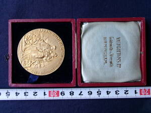 日英博覧会　明治43年　JAPAN-BRITISH EXHIBITION・LONDON・1910　GOLD MEDAL　メダル　金碑　金メダル　共箱　当時物