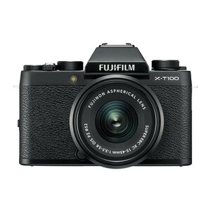 中古 １年保証 美品 FUJIFILM X-T100 レンズキット XC 15-45mm OIS PZ ブラック